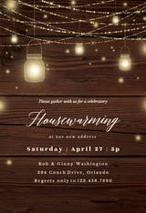 Strings of lights - Housewarming Invitation